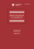Philologia classica . Том 13. Вып.1. 2018