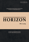 Horizon. Феноменологические исследования. Том 8 (1) 2019